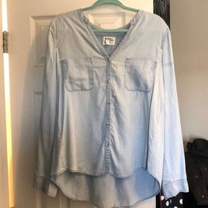 Anthropologie Chambray Blouse